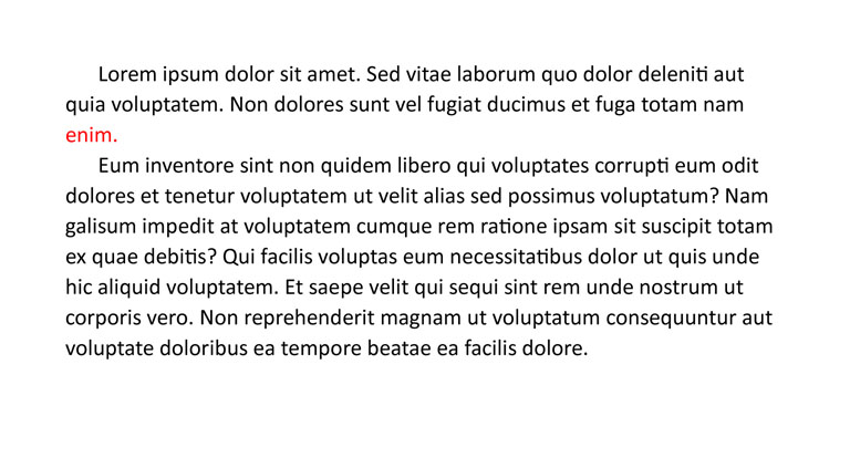 wdowa - błąd łamania tekstu